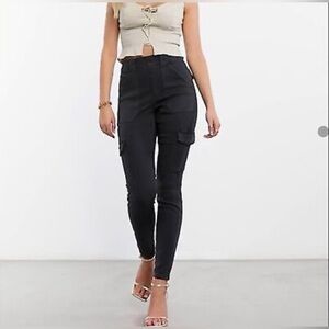Spanx dark gray twill cargo pants